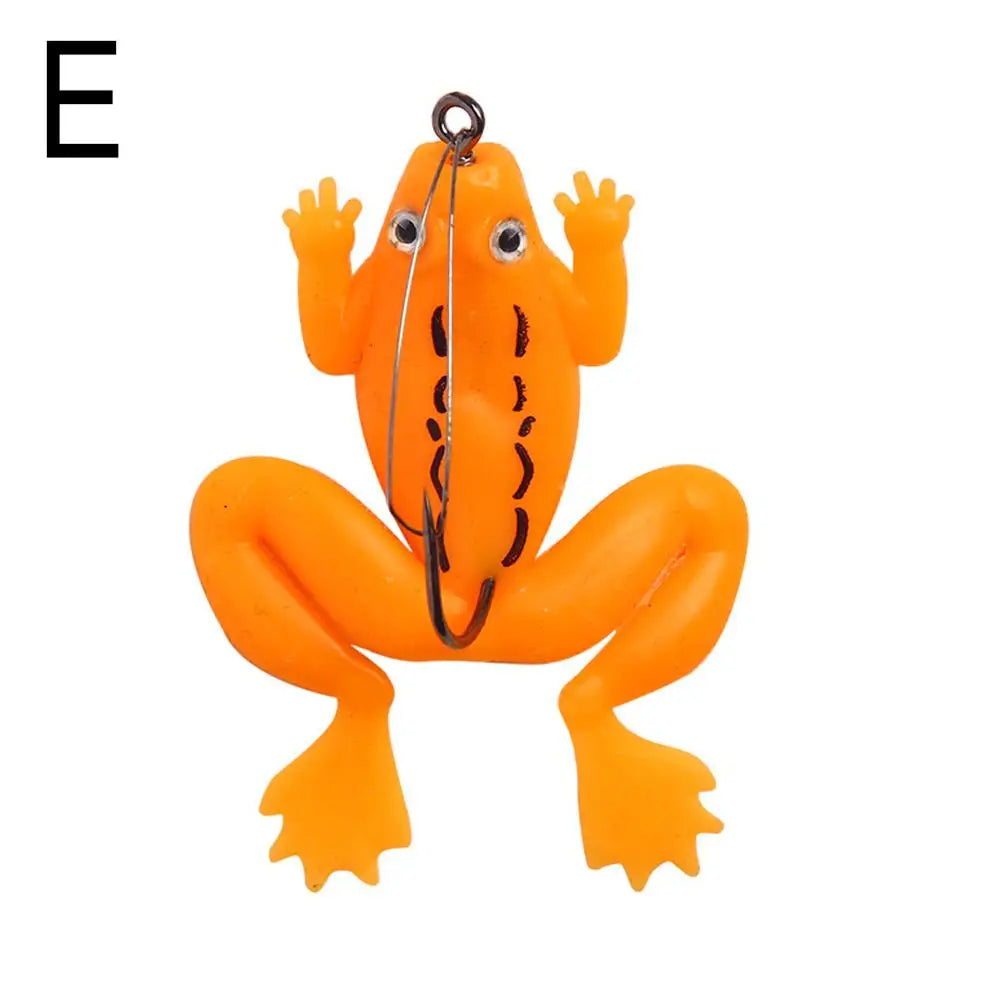 Leurre souple en forme de grenouille, appât en silicone pour poisson