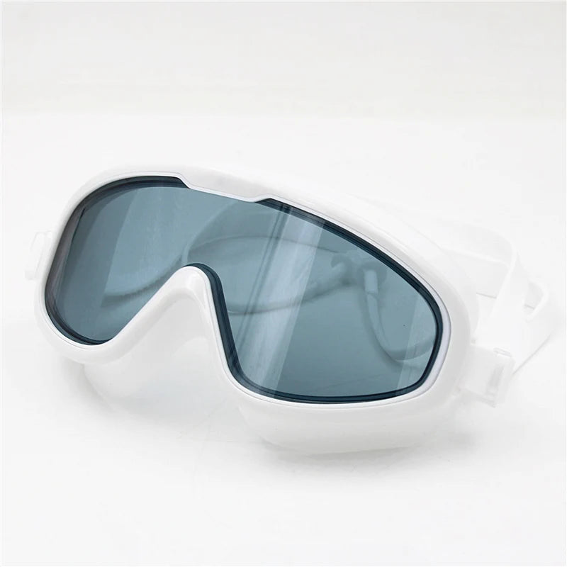 Lunettes de natation professionnelles à grande monture, étanches, en silicone souple, anti-buée, UV, pour hommes et femmes