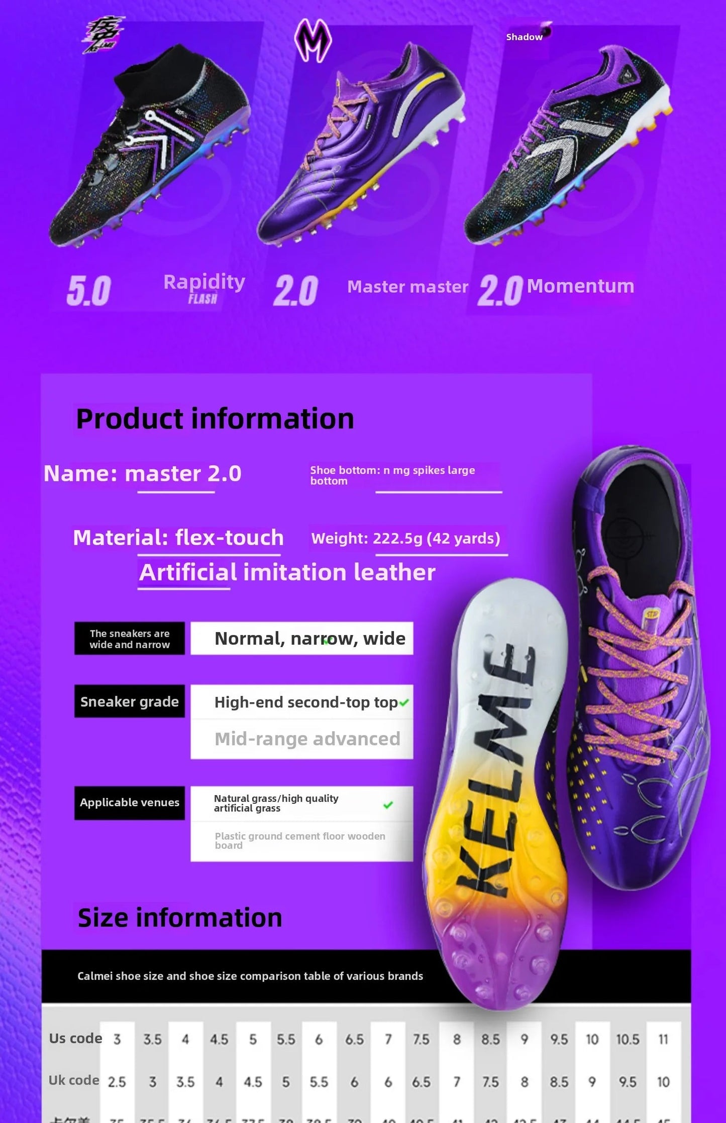 Chaussures de foot professionnel, tendance, anti-dérapant SportMix