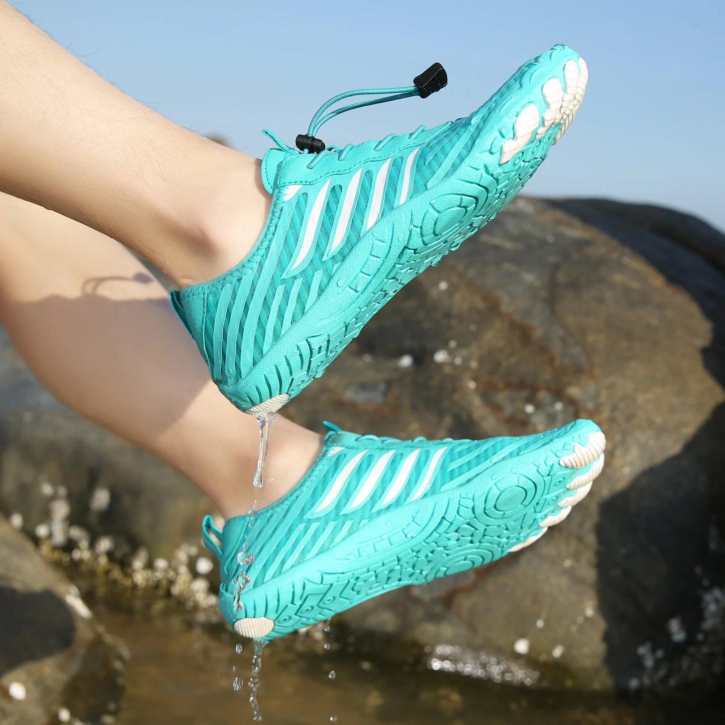 Chaussures d'eau à semelle en caoutchouc pour hommes et femmes, chaussures de plage, séchage rapide, sports de plein air, natation, escalade, fitness, loisirs