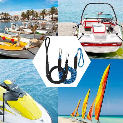 Corde d'amarrage pour kayak, jet ski, ponton, canoë, bateau à moteur, sport nautique