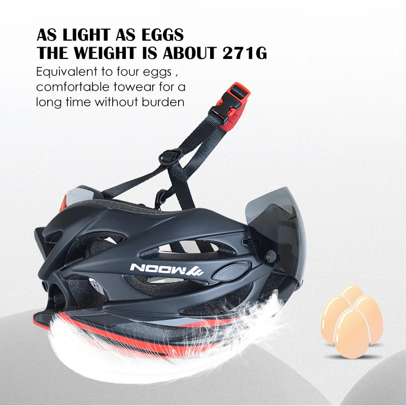 Casque de vélo ultraléger pour adulte, avec visière magnétique