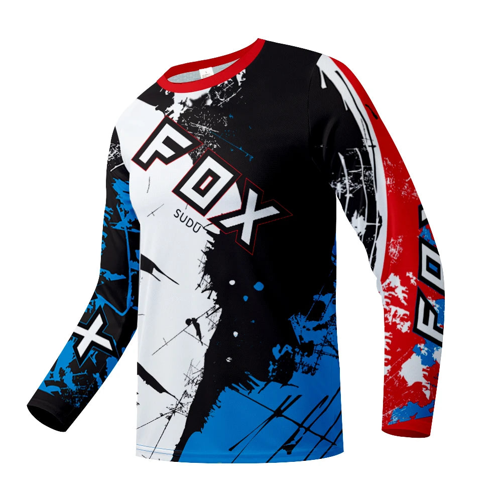 Maillot de Cyclisme à Manches sulfpour Homme, Vêtement de Motocross FOX SUDU-, VTT, Descente, VTT, Hors Route, DH