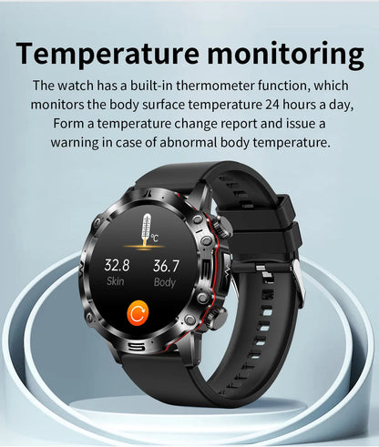 Montre intelligente de sport professionnelle, luxe, mesure sucre dans le sang, lipides, acide urique, pression artérielle, appel BT, montre intelligente, appel bluetooth, haute qualité