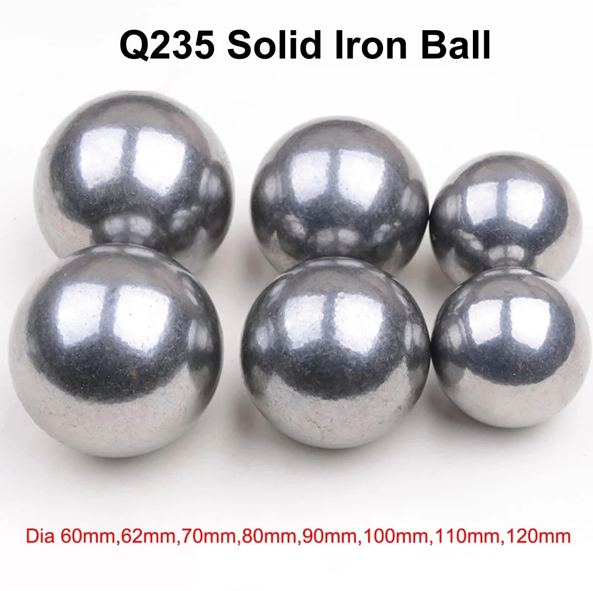 Q235 solid iron boule de pétanque in various sizes from 60mm to 120mmuitable for high-quality, price-friendly games.