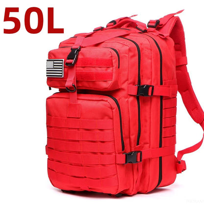 Sac à dos 25L/50L imperméable, nylon 1000D, multi-activités - randonnée, camping, chasse, pêche, trekking