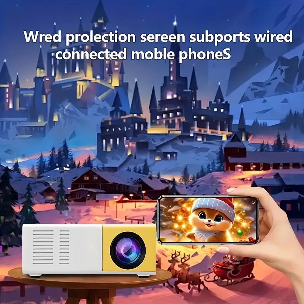 Projecteur LED domestique pour extérieur,1080P HD USB Link, haut-parleur 3D. SportMix