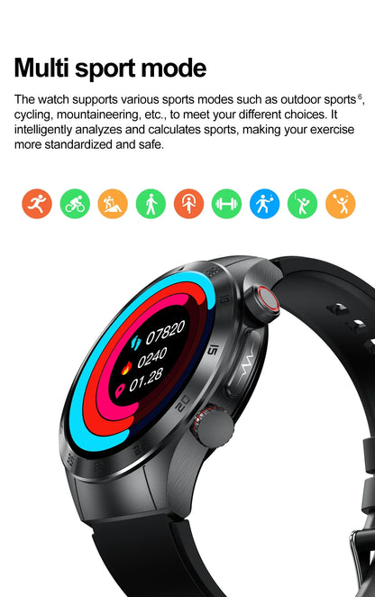 Montre intelligente de sport de santé, professionnelle, luxe, mesure sucre dans le sang, lipides, acide urique, pression artérielle, appel BT, montre intelligente, haute qualité