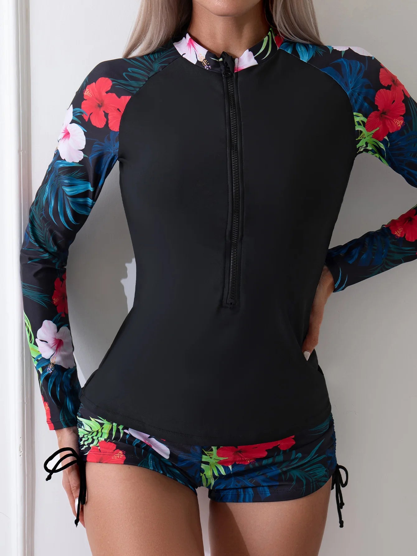 Maillot de bain deux pièces à manches longues pour femme, ensemble de sport, tankini de surf, vêtements de plage, piscine