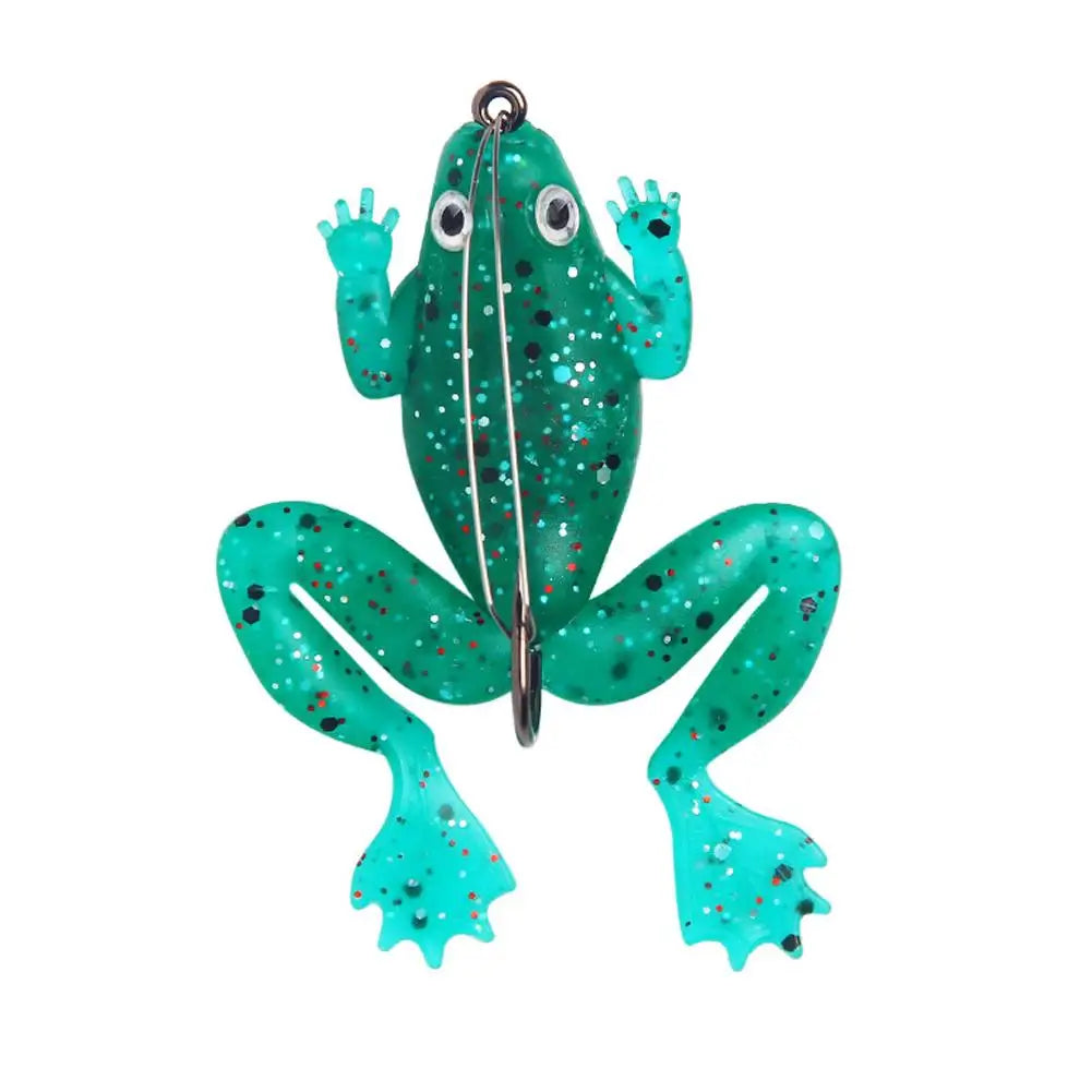 Leurre souple en forme de grenouille, appât en silicone pour poisson