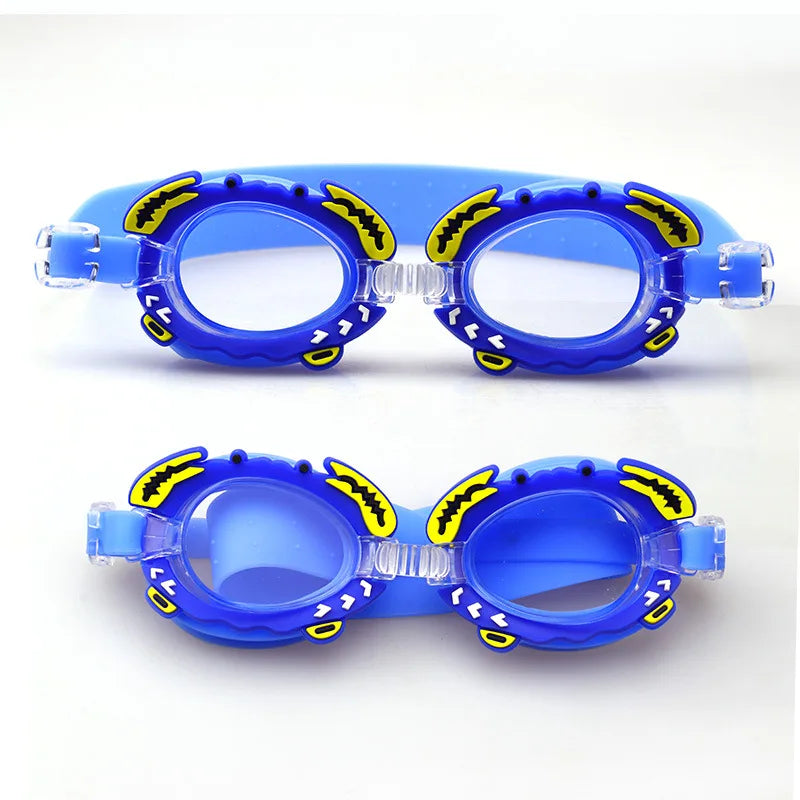 Lunettes de natation anti-buée pour enfants, nouveau, étanche, mignon, dessin animé, miroir, pour apprendre à nager, la ceinture peut être ajustée