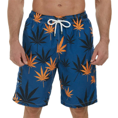 Short de plage décontracté imprimé en 3D pour hommes, maillot de bain de vacances hawaïennes, floral, stylé