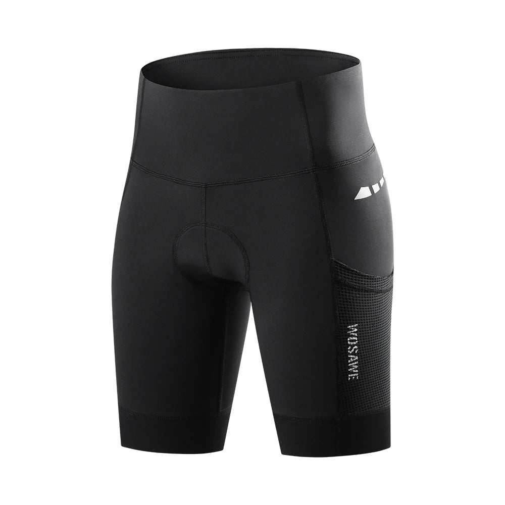 Shorts de cyclisme rembourrés en gel 3D pour femmes, collants de fitness de montagne, antichoc, 2 poches