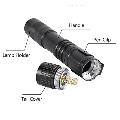 Mini lampe de poche haute qualité – idéale pour le camping et l’extérieur