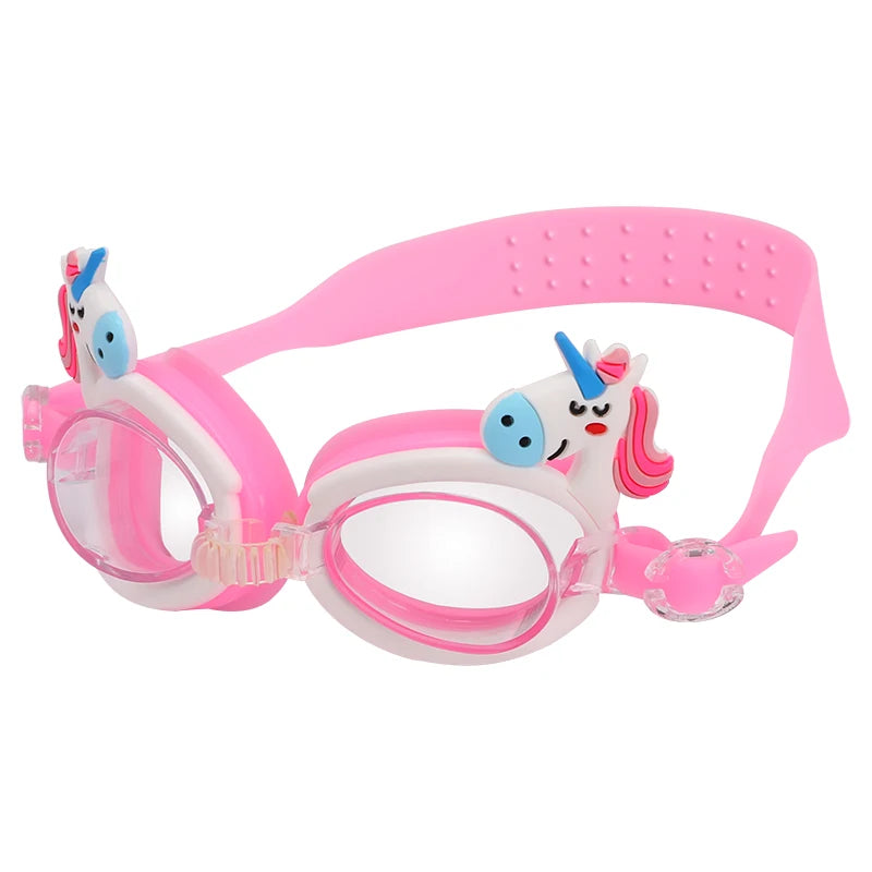 Lunettes de natation professionnelles pour filles, avec bouchon d'oreille, étanches, Anti-buée, cadeaux pour enfants