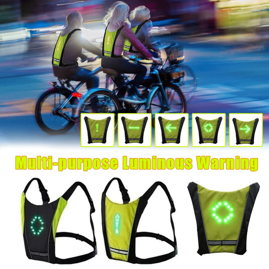 Sac à dos de cyclisme de nuit à LED avec télécommande