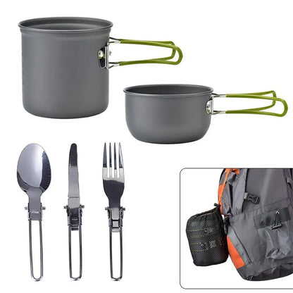 Ensemble de cuisine portable – idéal pour camping, rando, pique-nique et aventure