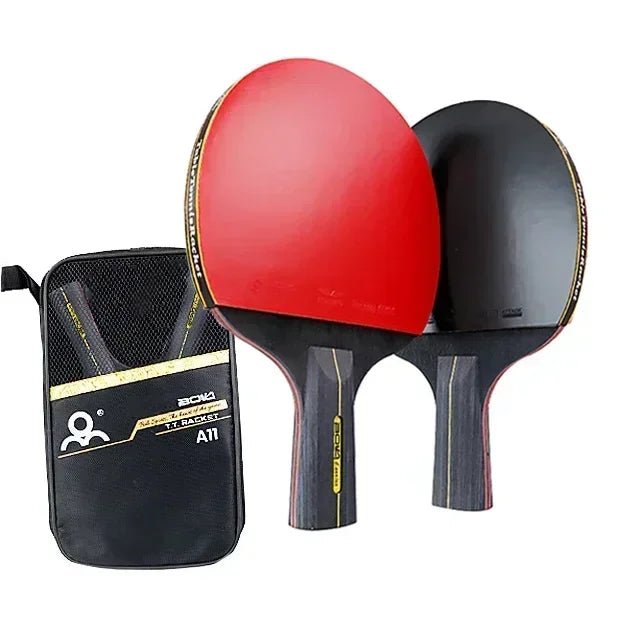 Raquette de tennis de table, de ping-pong professionnelles, 2 pièces avec sac