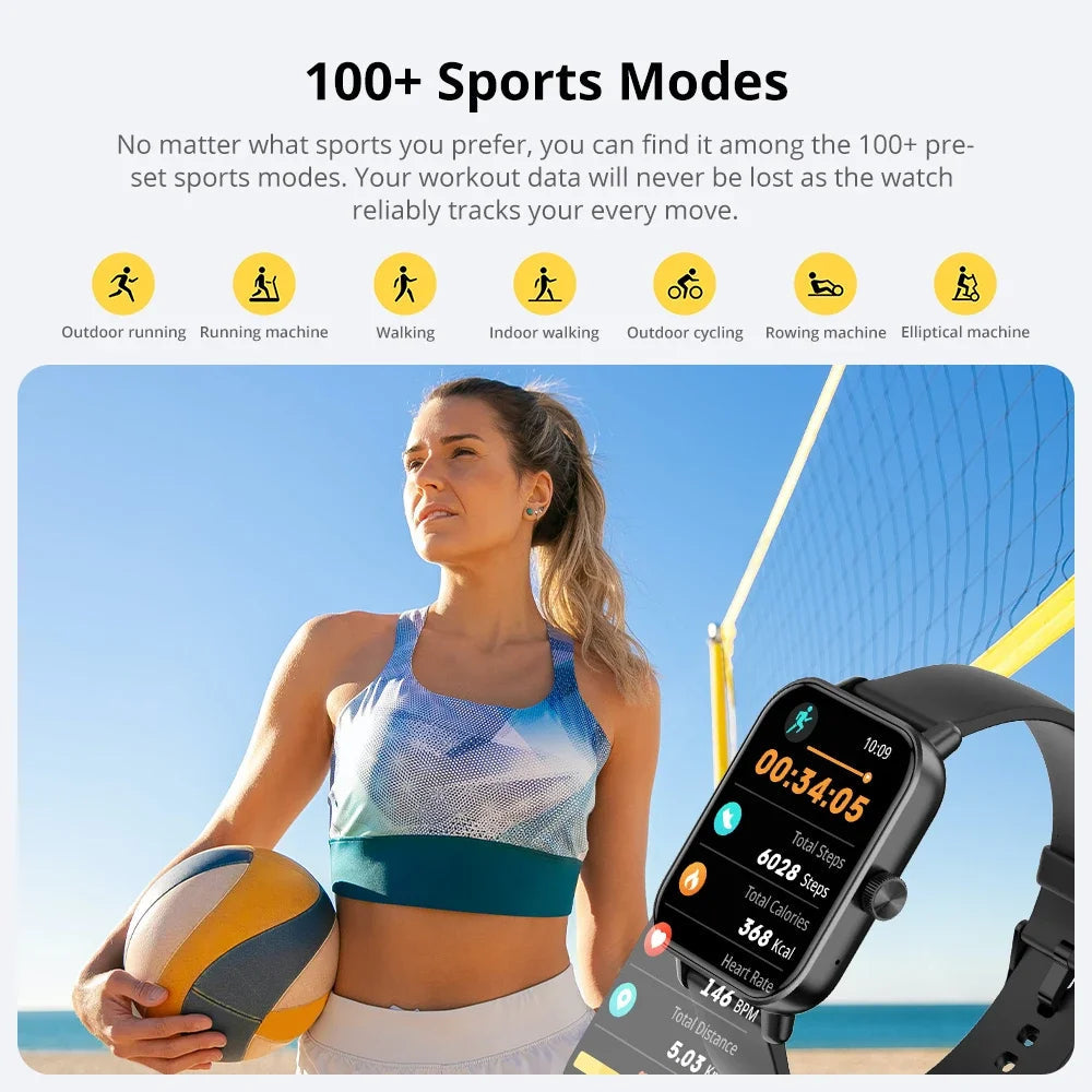 Montre intelligente Ultra 1.9 pouces , moniteur de santé plus de 100 Modes sportifs. SportMix
