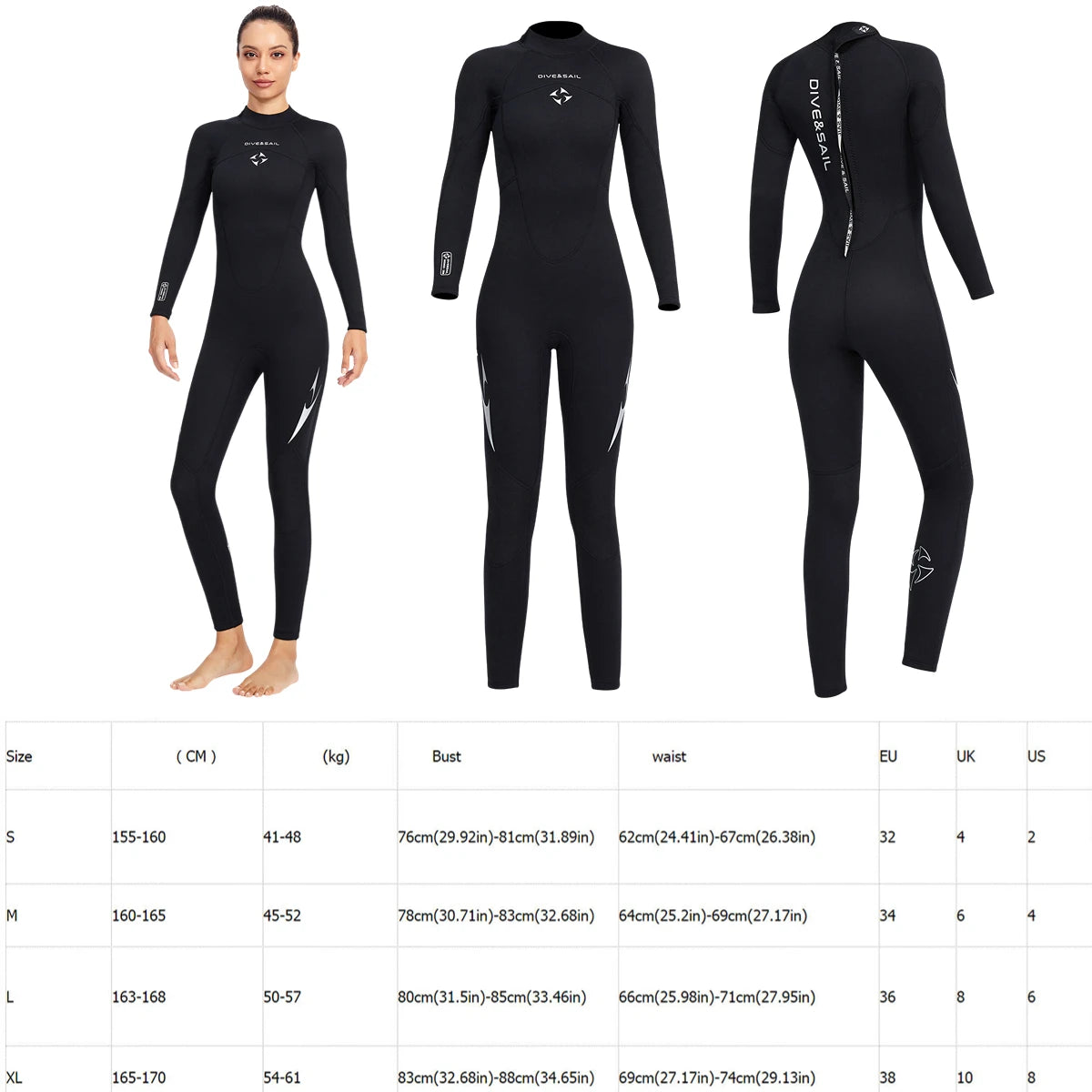 Combinaisons de plongée complètes en néoprène pour femmes, combinaisons de plongée, plongée en apnée, surf, sports nautiques, garder au chaud, manches longues, vêtements de plongée, 3mm