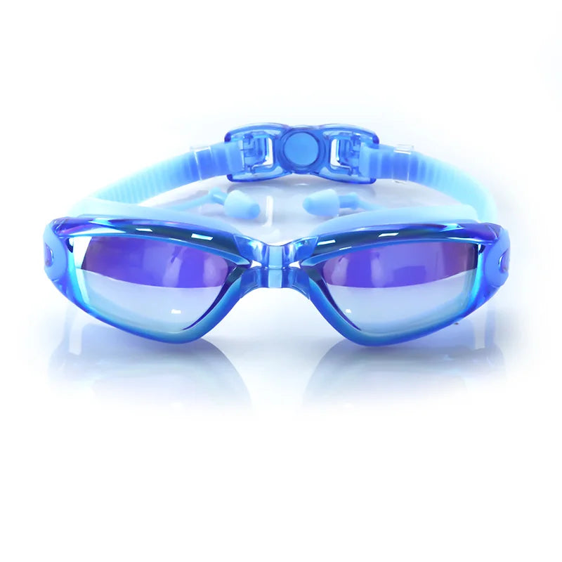 Lunettes de natation étanches pour adultes, lunettes de piscine, lunettes anti-buée, lunettes optiques avec bouchons d'oreille, protection UV, hommes et femmes