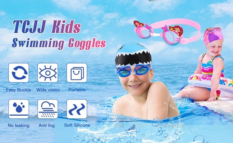 Lunettes de natation professionnelles pour filles, avec bouchon d'oreille, étanches, Anti-buée, cadeaux pour enfants