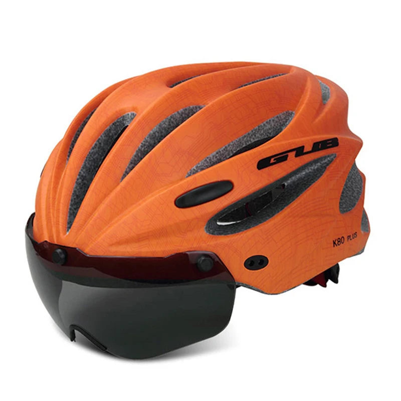 Casque de vélo avec lunettes magnétiques, coupe-vent