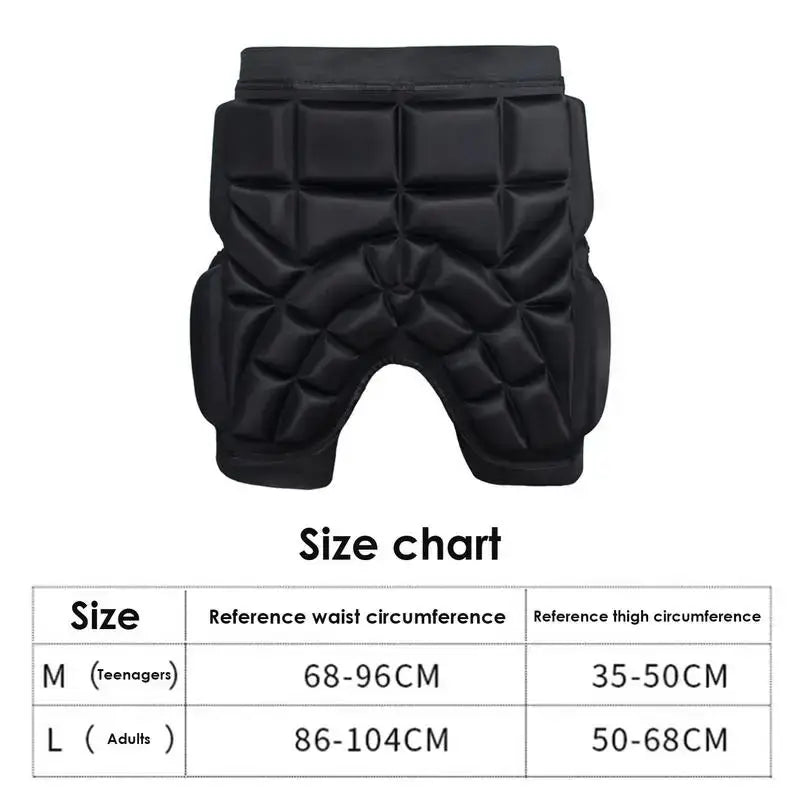 Short de protection rembourré pour ski, patinage, snowboard