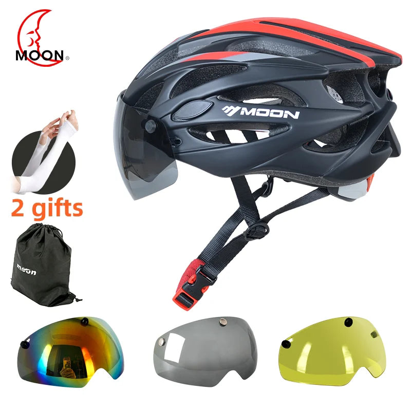 Casque de vélo ultraléger pour adulte, avec visière magnétique