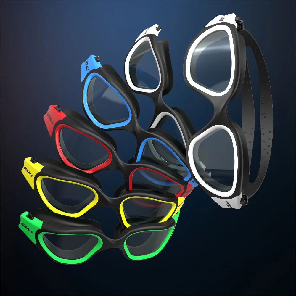 Lunettes de natation pour hommes et femmes, lentille de protection UV anti-buée pour adultes, étanche, réglable, silicone, stylée