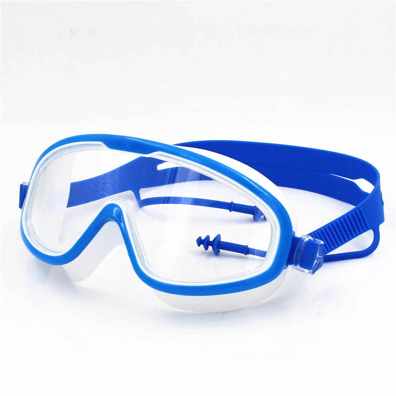 Lunettes de natation professionnelles à grande monture, étanches, en silicone souple, anti-buée, UV, pour hommes et femmes