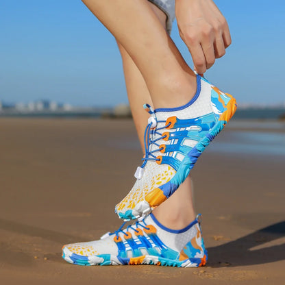 Chaussures de baignade, pour hommes et femmes, pantoufles de plage, natation, surf, bord de mer coloré, rivière, été