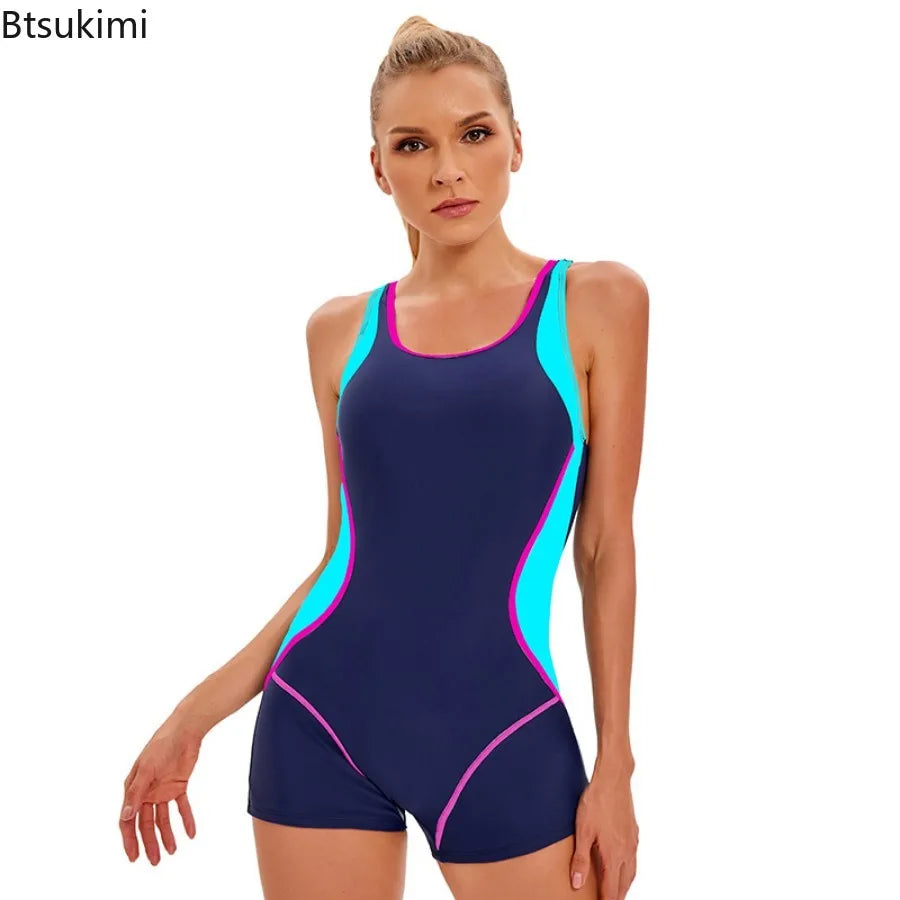 Maillot de bain, monokini de sport, athlétique, dos ouvert, fitness, été, plage