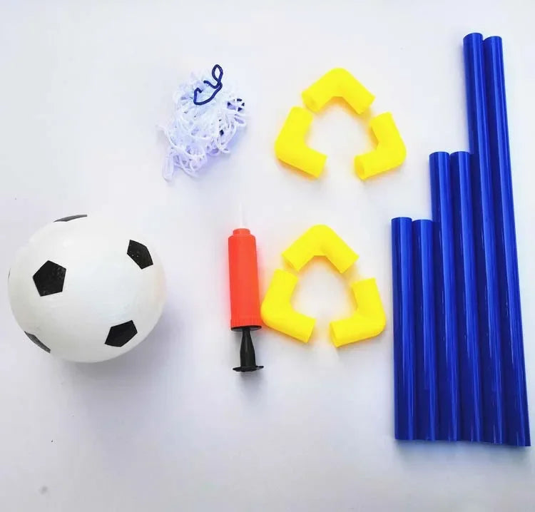 Filet de poteau pliant avec pompe pour enfants, mini ballon de football, but de football, sports d'intérieur et d'extérieur, équipement d'entraînement sportif, 2 en 1