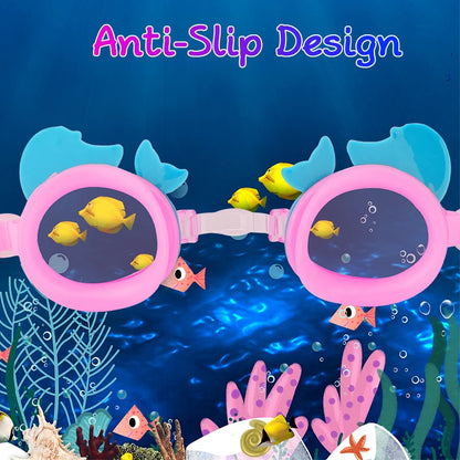 Lunettes de natation professionnelles pour filles, avec bouchon d'oreille, étanches, Anti-buée, cadeaux pour enfants