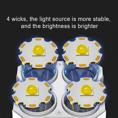 Lampe de poche led rechargeable usb avec 4 faisceaux – lumière puissante et design