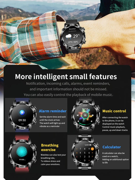 Montre sport pro Bluetooth — Suivi santé complet