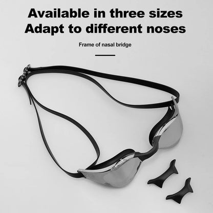 Lunettes de natation plaquées argent pour femmes et adultes, unisexe, anti-buée, course, PHMAX