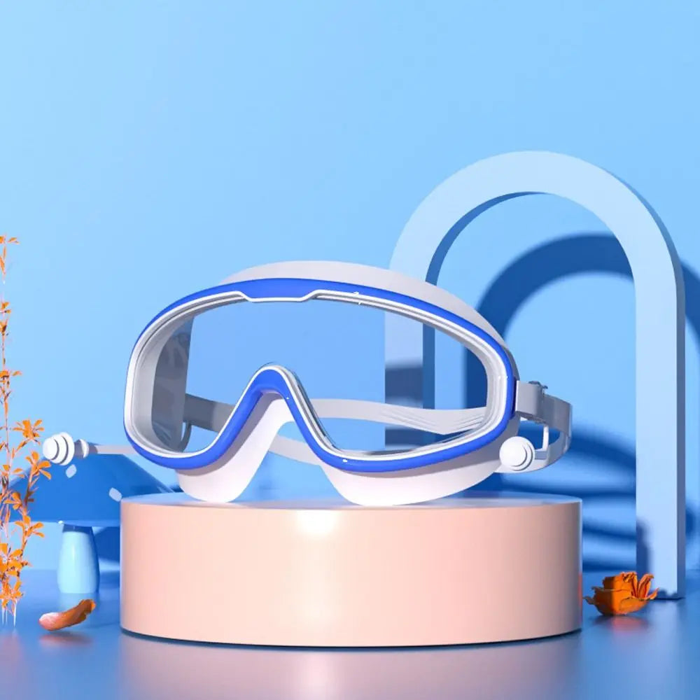 Lunettes de natation 2 en 1 pour enfants de 3 à 15 ans, protection UV anti-buée, avec bouchons d'oreille