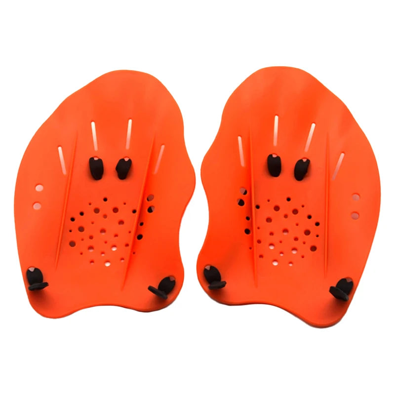 1 paire de pagaies d'entraînement à la natation, gants de plongée en apnée, palmes de sport, paume en Silicone, sangles réglables