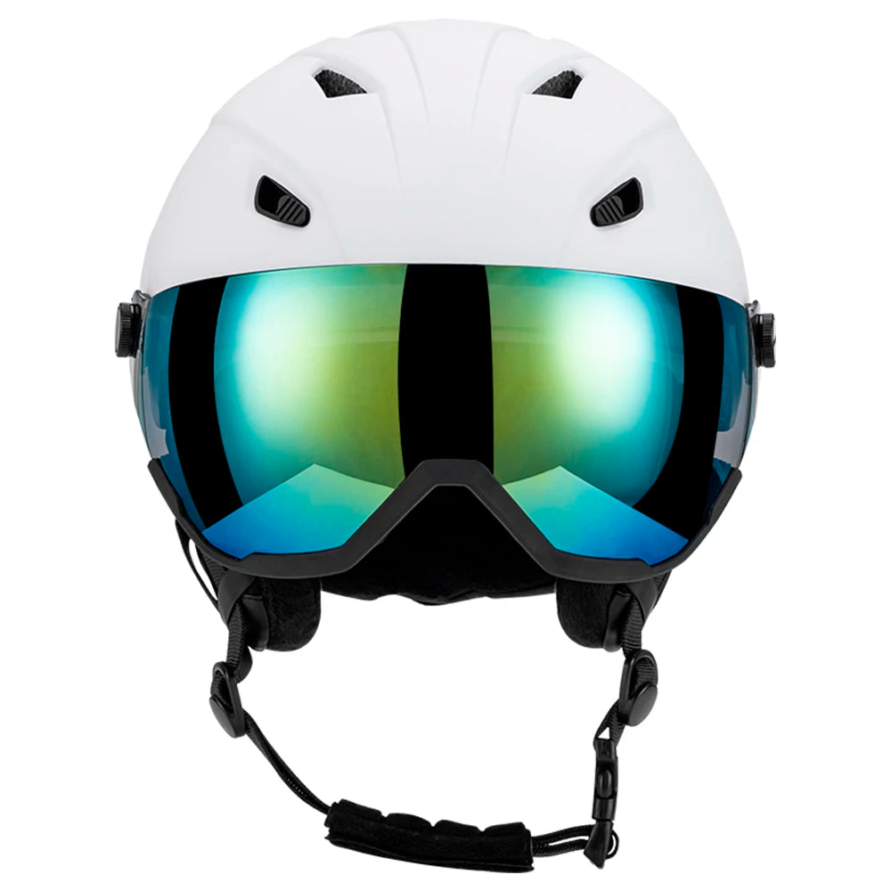 Casque de ski intégré pour homme et femme, avec lunettes à visière parfaite