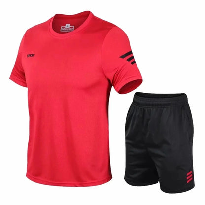 Ensemble de sport de compression pour homme, 2 pièces, tenue de course, de gym, de fitness, d'entraînement, survêtement pour l'été