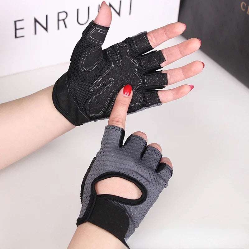 Gants de gymnastique pour femmes et hommes, haltères de Fitness, gants d'entraînement, demi-doigt, respirant, antidérapant, coussin de Gel, gants d'entraînement de musculation