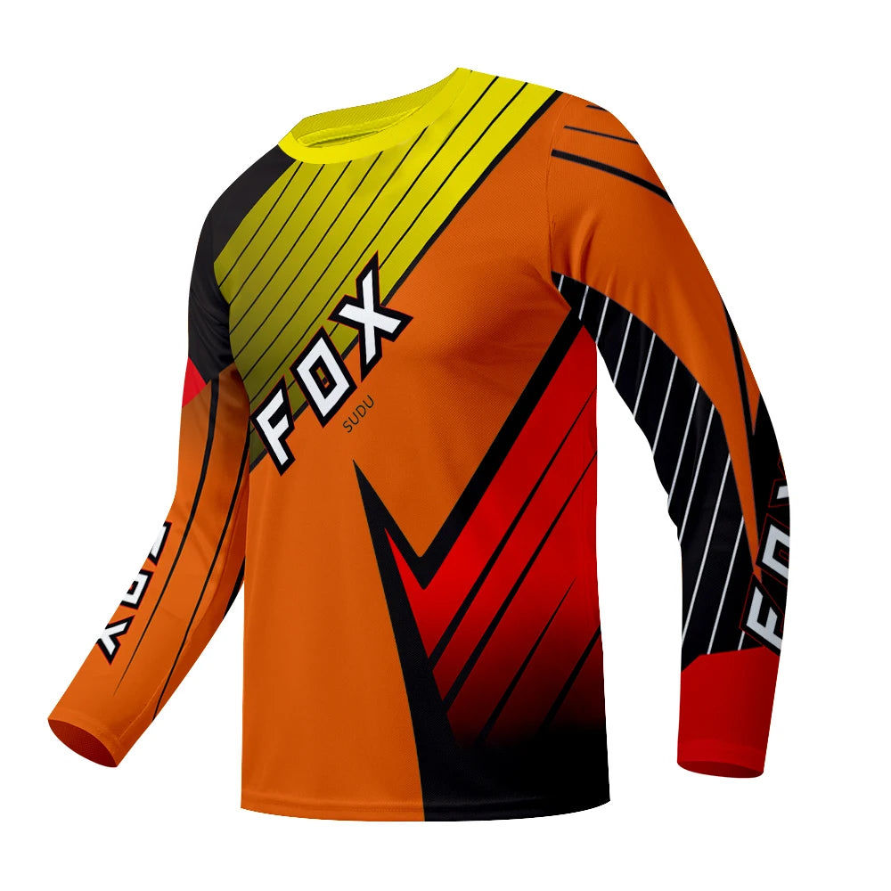 Maillot de Cyclisme à Manches sulfpour Homme, Vêtement de Motocross FOX SUDU-, VTT, Descente, VTT, Hors Route, DH