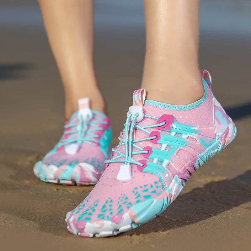 Chaussures de baignade, pour hommes et femmes, pantoufles de plage, natation, surf, bord de mer coloré, rivière, été