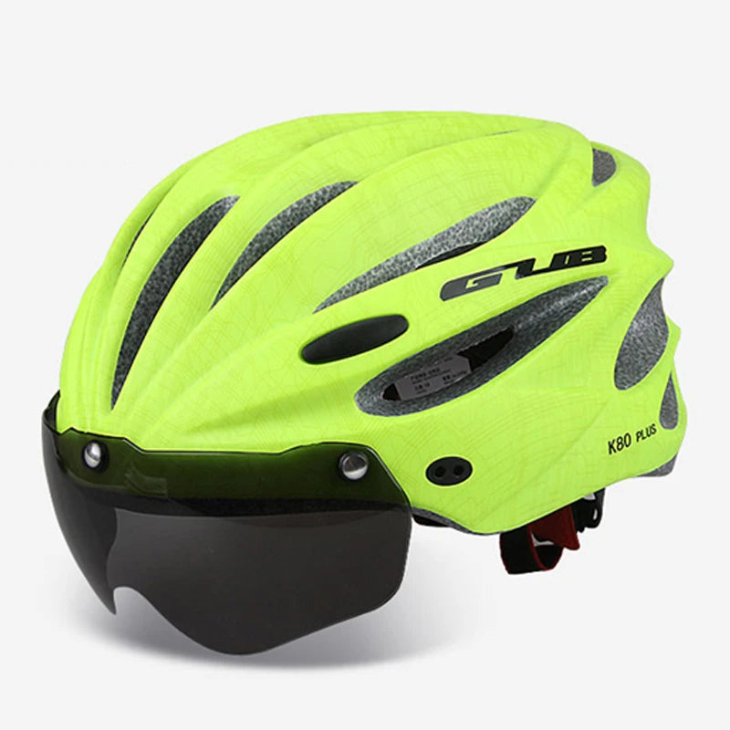 Casque de vélo avec lunettes magnétiques, coupe-vent