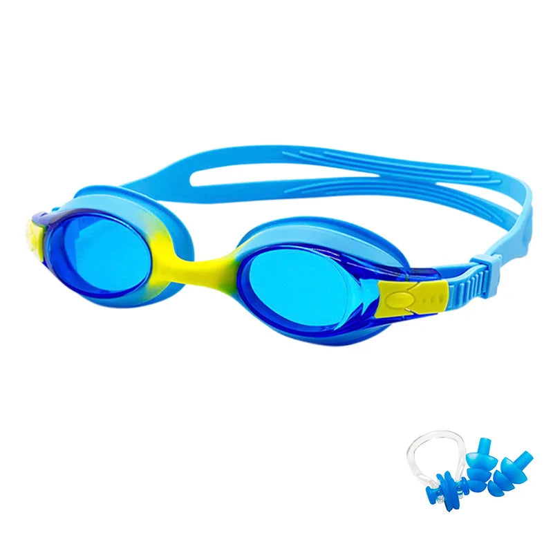 Lunettes de natation Anti-buée imperméables UV enfants lentilles colorées professionnelles, lunettes pour enfants