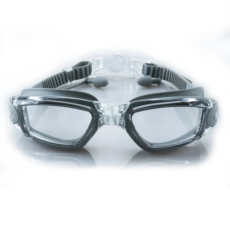 Lunettes de natation étanches pour adultes, lunettes de piscine, lunettes anti-buée, lunettes optiques avec bouchons d'oreille, protection UV, hommes et femmes