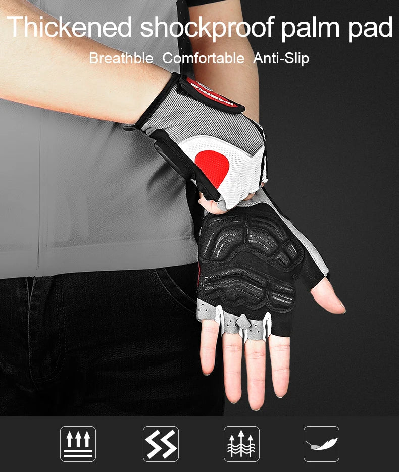 Gants de sport demi-doigt pour hommes et femmes