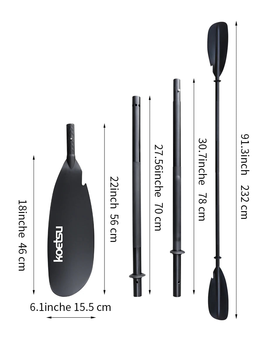 Pagaie à deux têtes en aluminium, paddle, surf, sport nautique